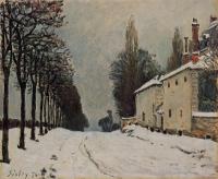 Sisley, Alfred - Snow on the Road, Louveciennes, Chemin de la Machine